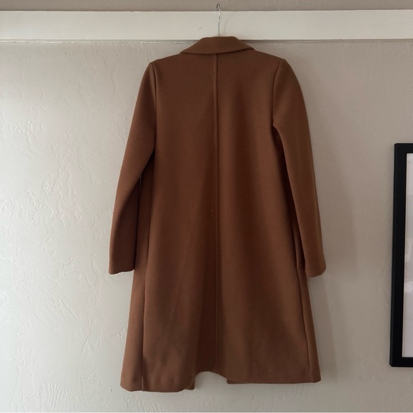 Zara Lapel Coat in Mid-Camel Brown - Picture 5 of 5